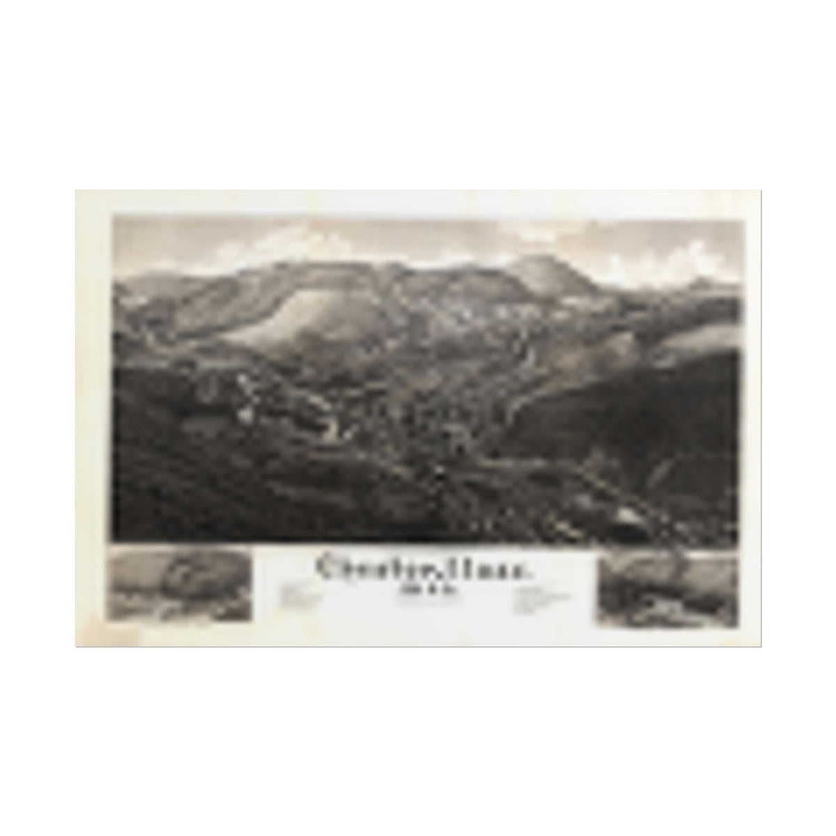 Chester, Massachusetts 1885 — Bird's-Eye View Map Print