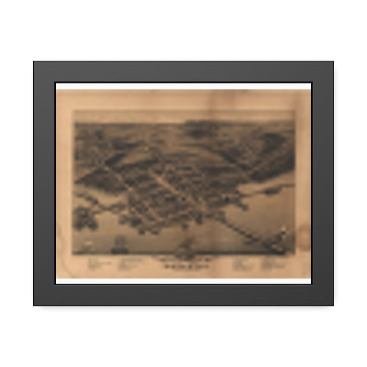 Wiscasset, Maine 1878 — Framed Bird's-Eye View Map