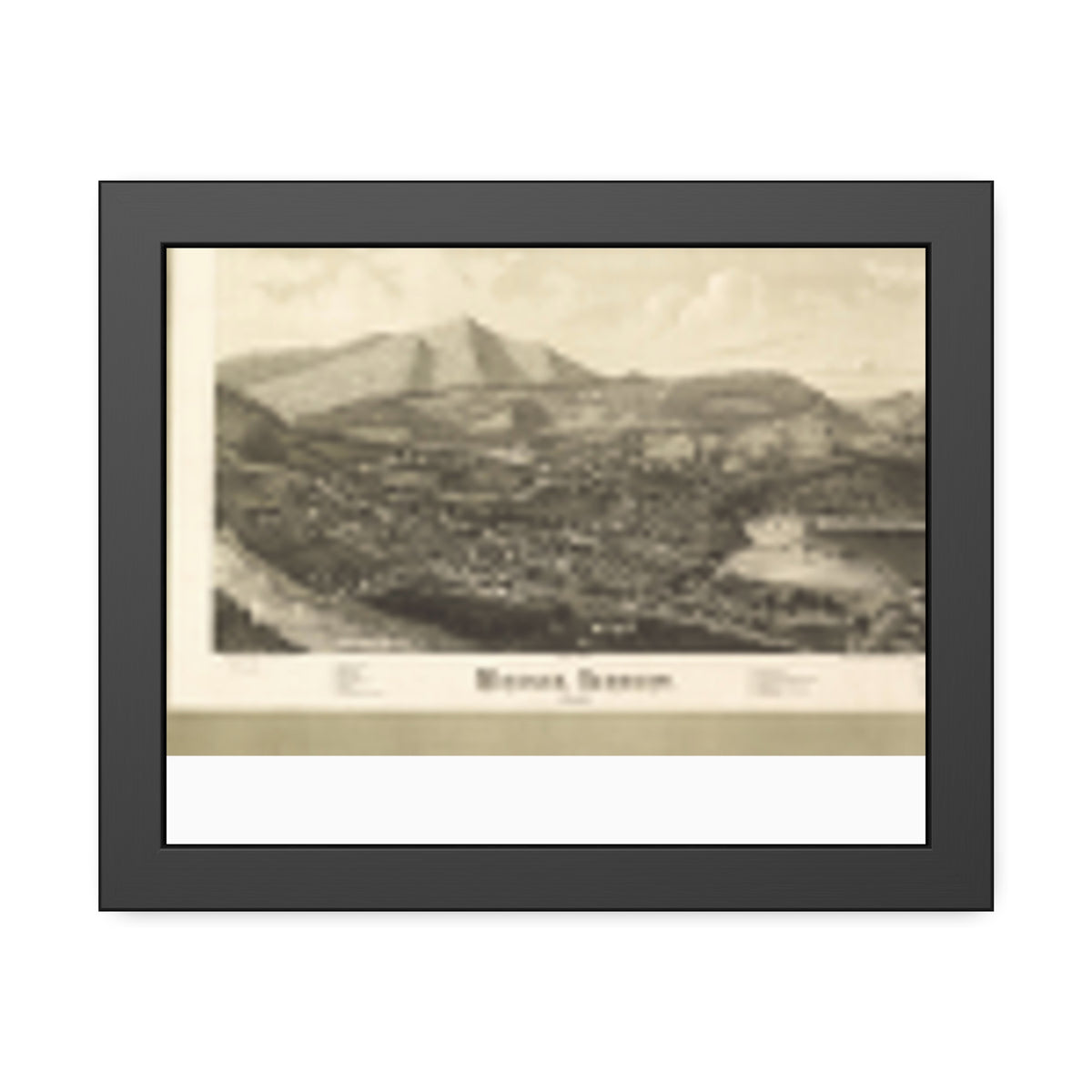 Windsor, Vermont 1886 — Framed Bird's-Eye View Map