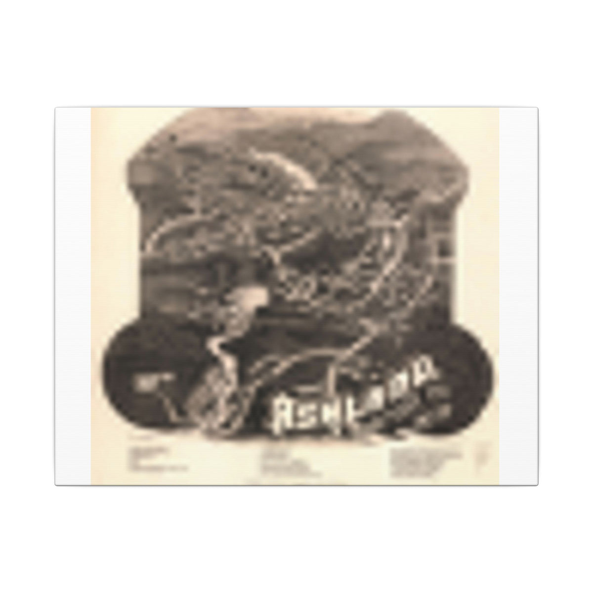 Ashland, New Hampshire 1883 — Bird's-Eye View Map on Canvas