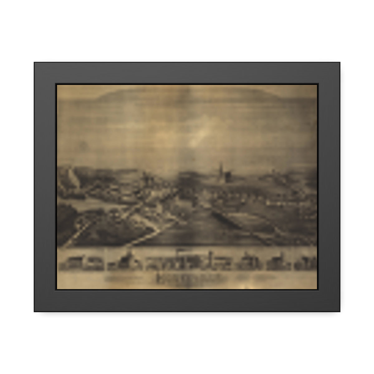 Hebronville, Massachusetts 1891 — Framed Bird's-Eye View Map