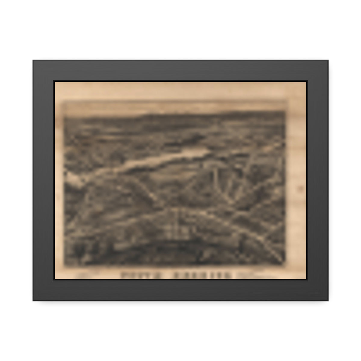 South Berwick, Maine 1877 — Framed Bird's-Eye View Map