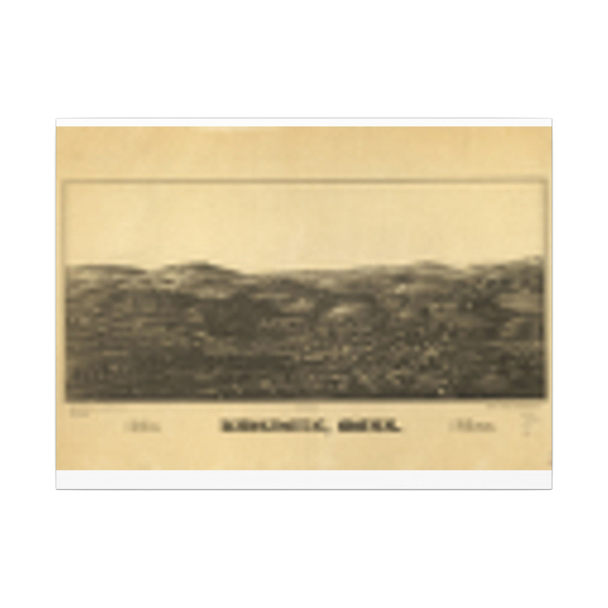 Hinsdale, Massachusetts 1887 — Bird's-Eye View Map on Canvas