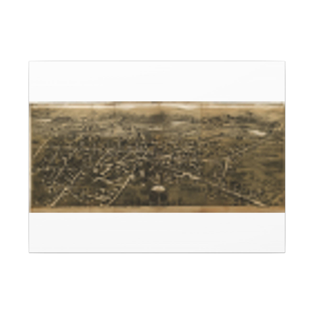 Barre, Massachusetts 1890 — Bird's-Eye View Map on Canvas