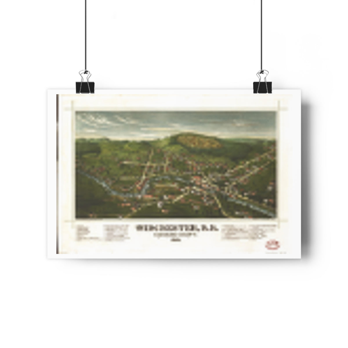 Winchester, New Hampshire 1887 — Bird's-Eye View Map Print
