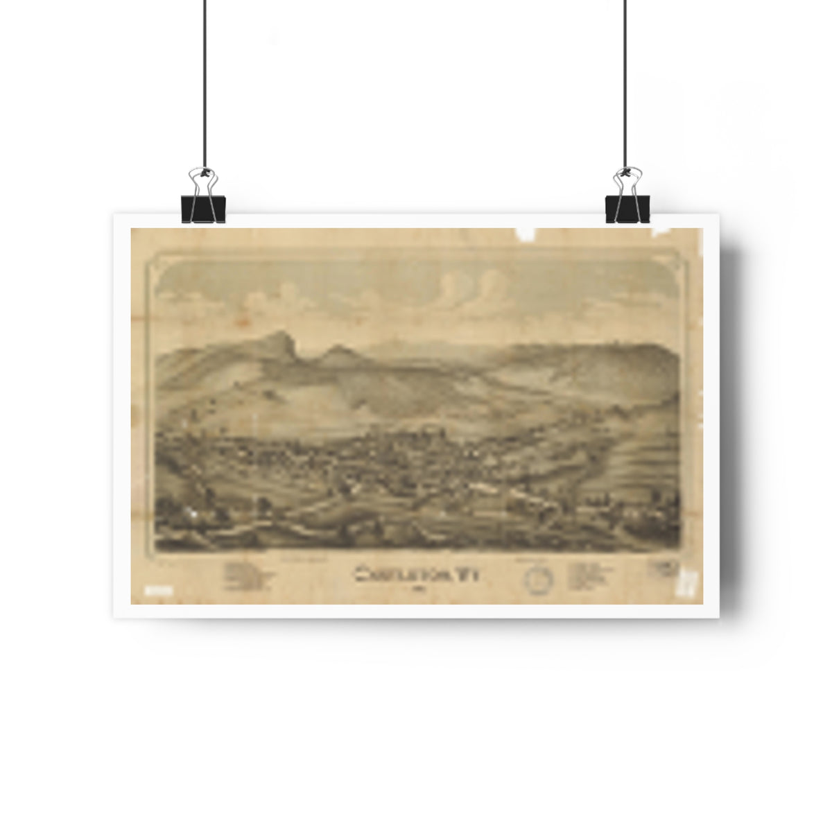 Castleton, Vermont 1889 — Bird's-Eye View Map Print