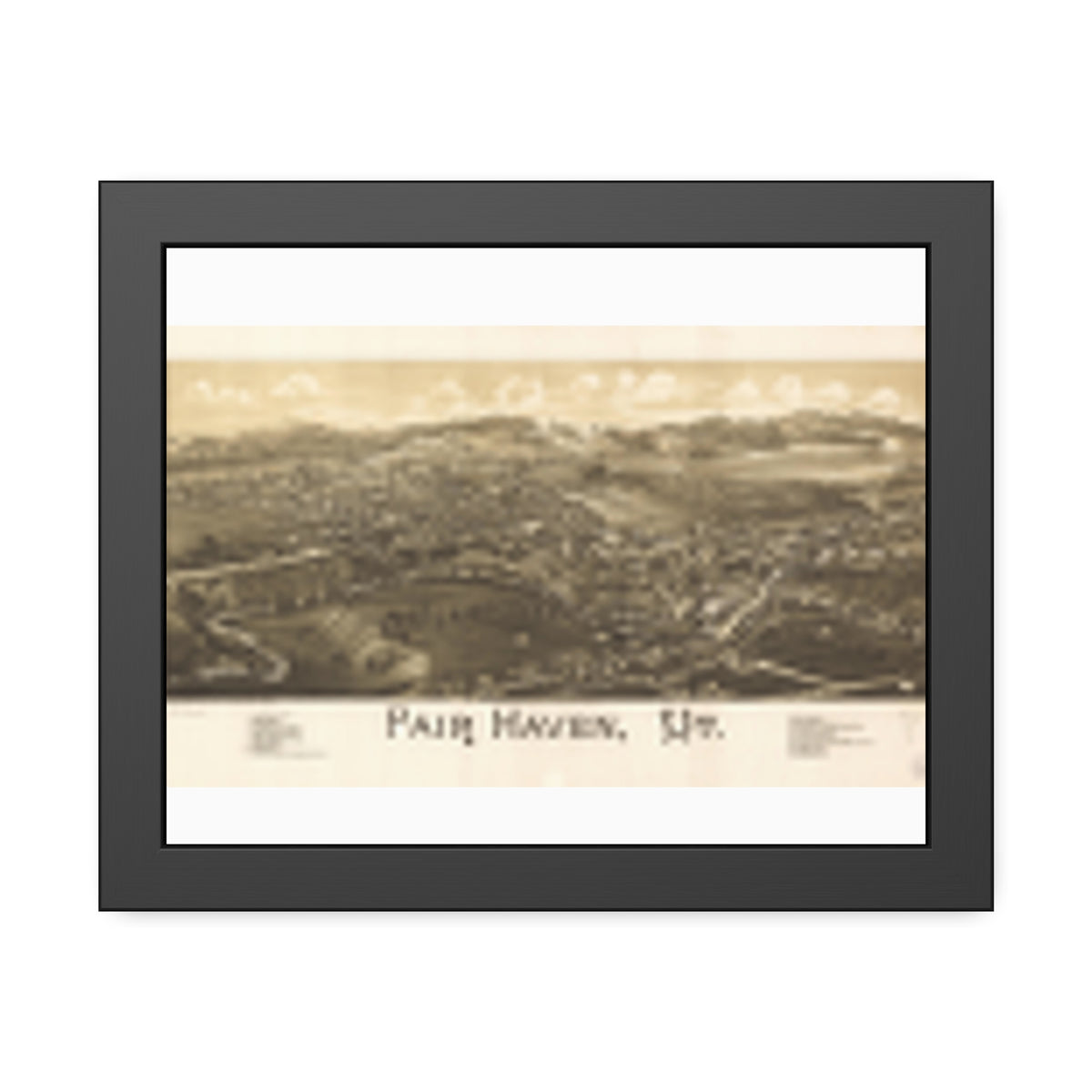 Fair Haven, Vermont 1886 — Framed Bird's-Eye View Map