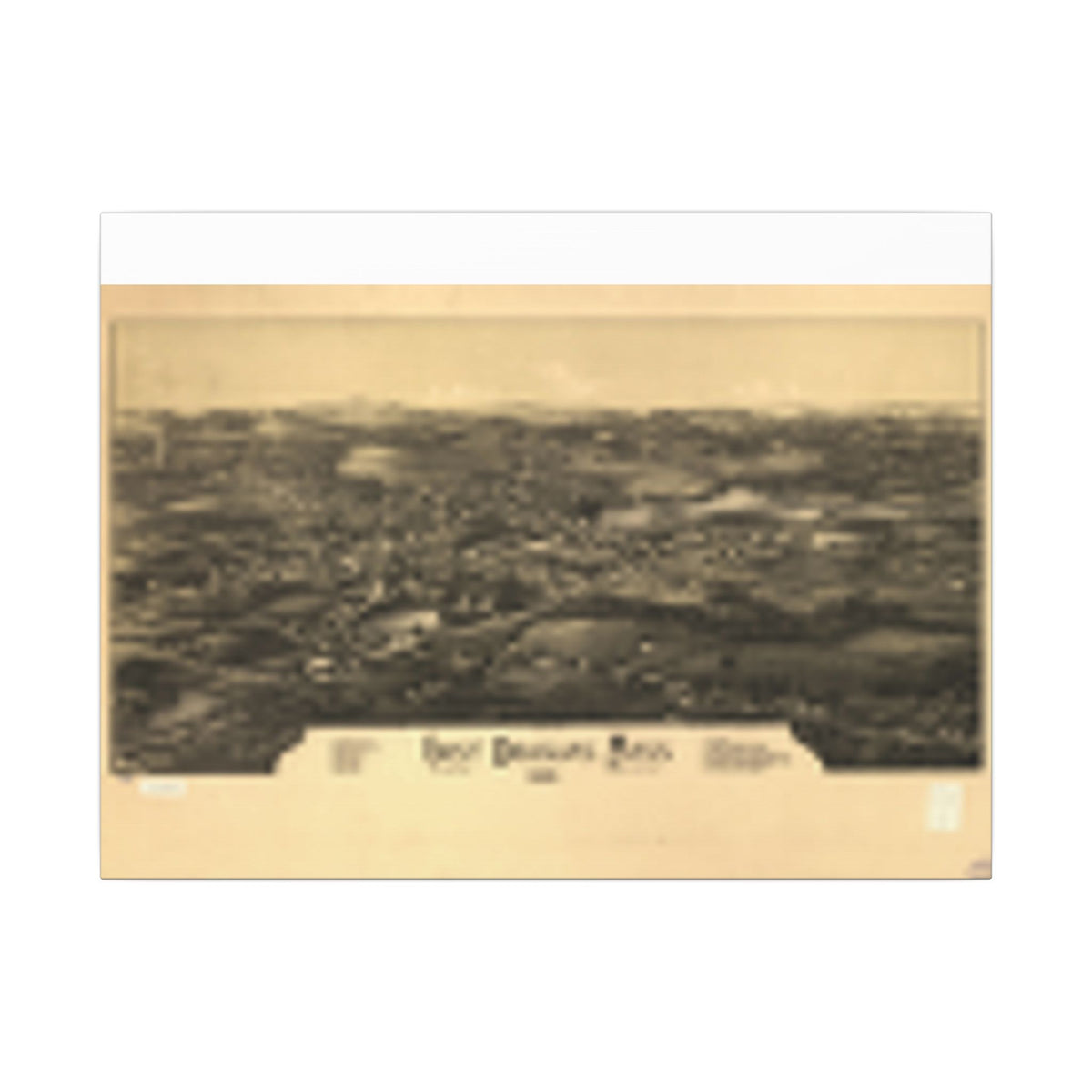 East Douglas, Massachusetts 1886 — Bird's-Eye View Map on Canvas