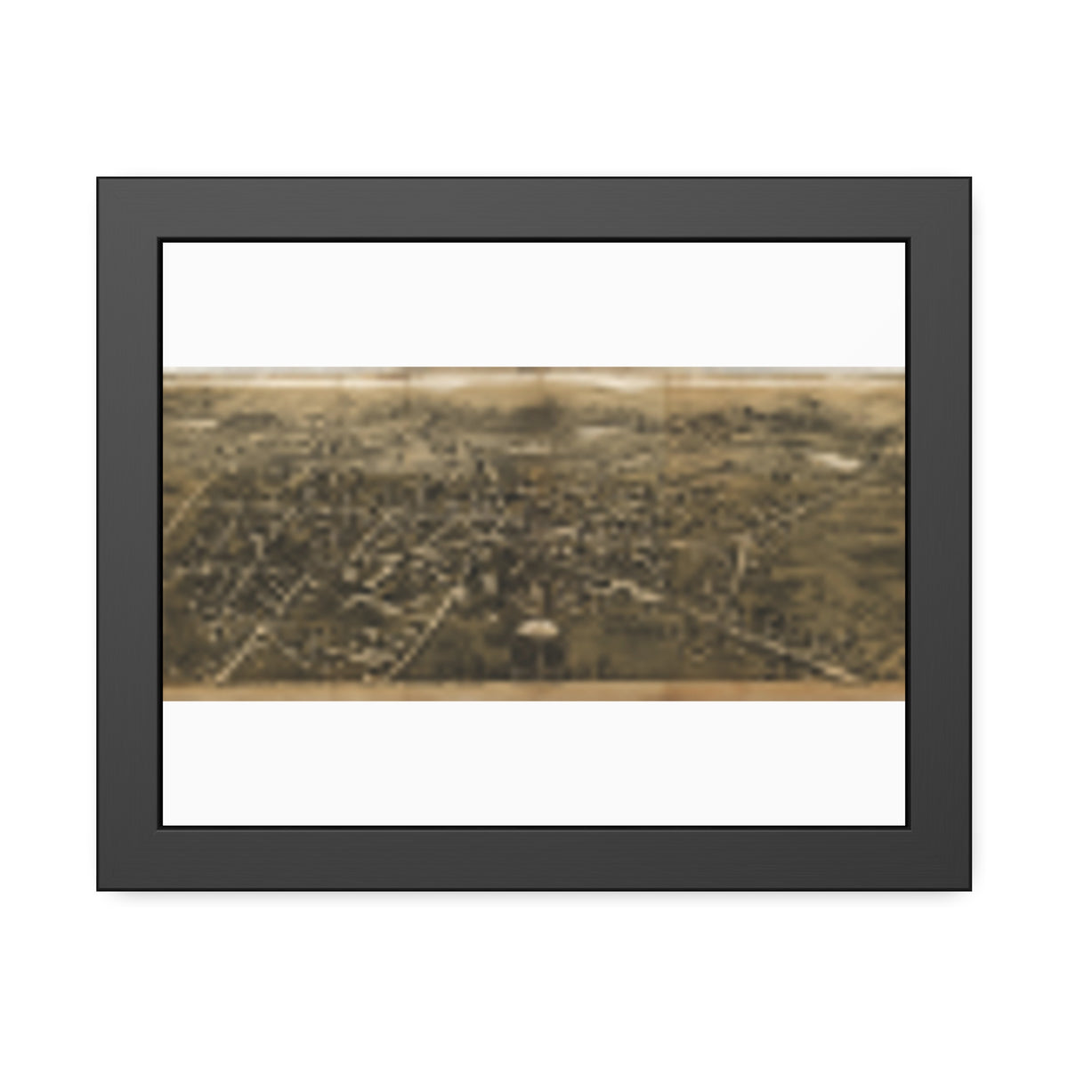 Barre, Massachusetts 1890 — Framed Bird's-Eye View Map