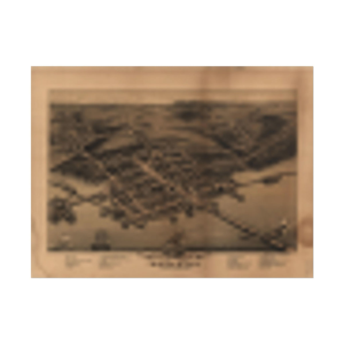 Wiscasset, Maine 1878 — Bird's-Eye View Map Print