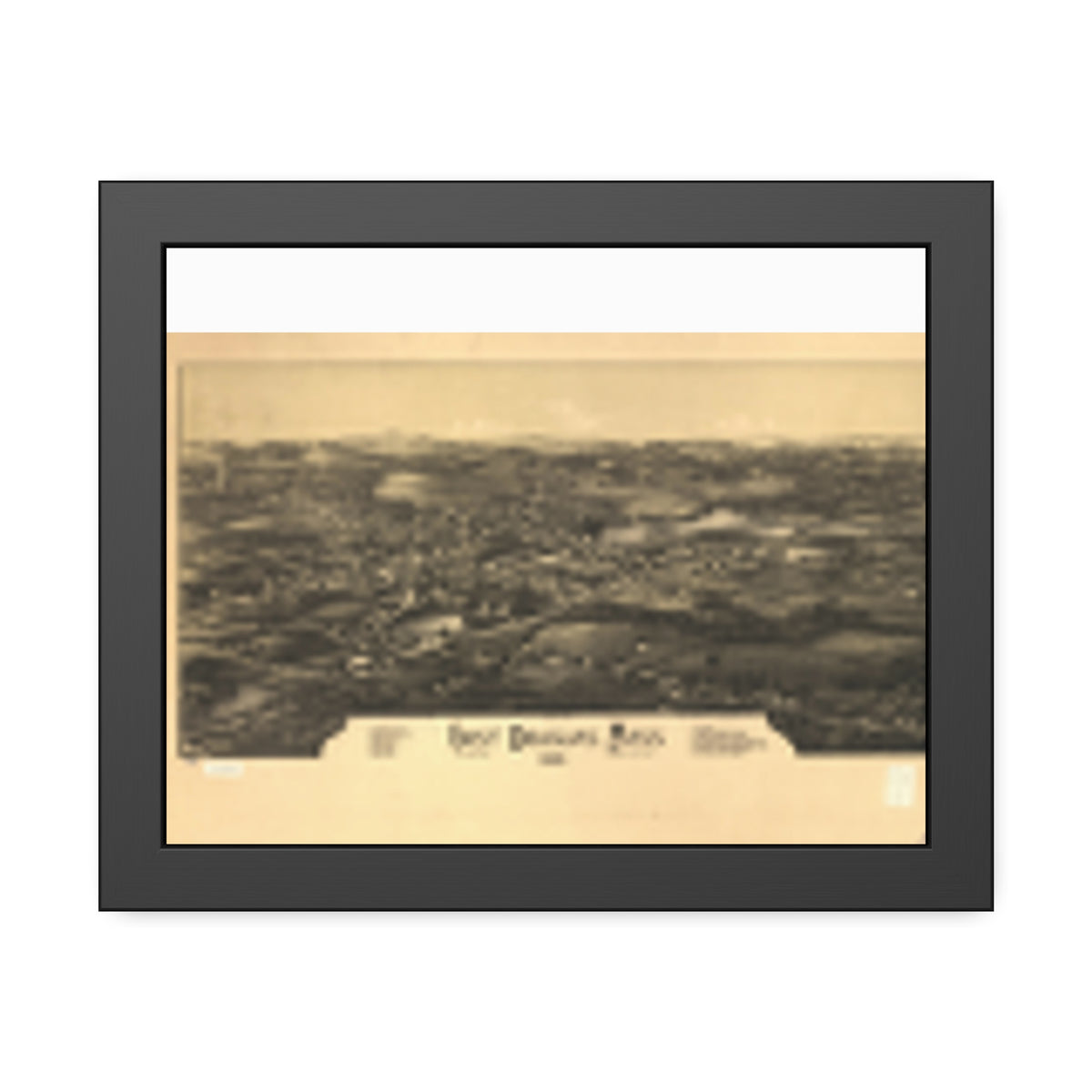 East Douglas, Massachusetts 1886 — Framed Bird's-Eye View Map
