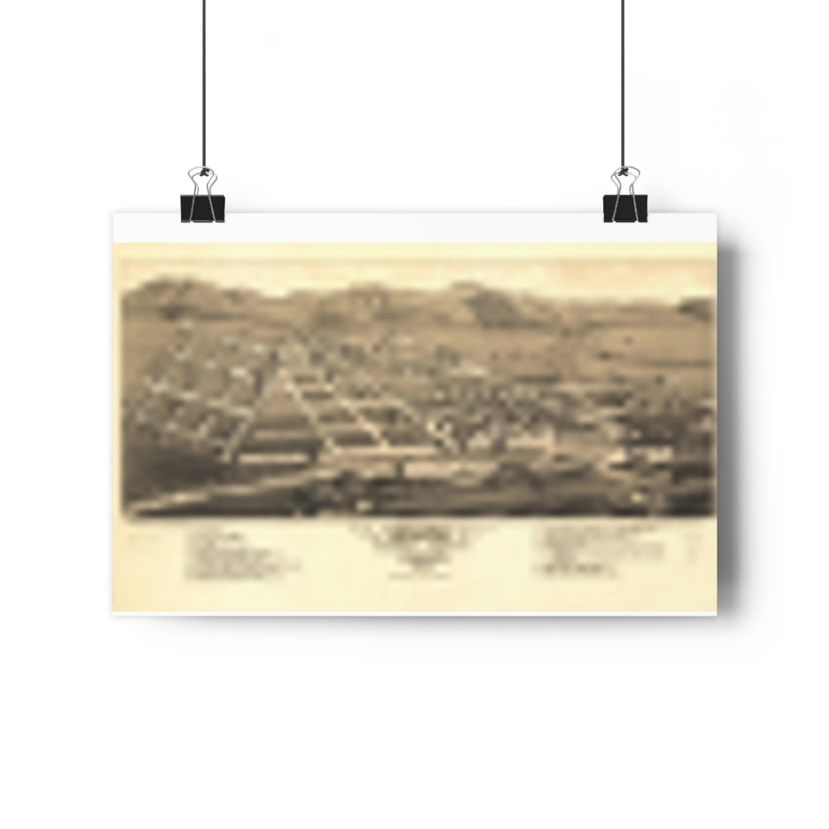 Salida, Colorado 1882 — Bird's-Eye View Map Print
