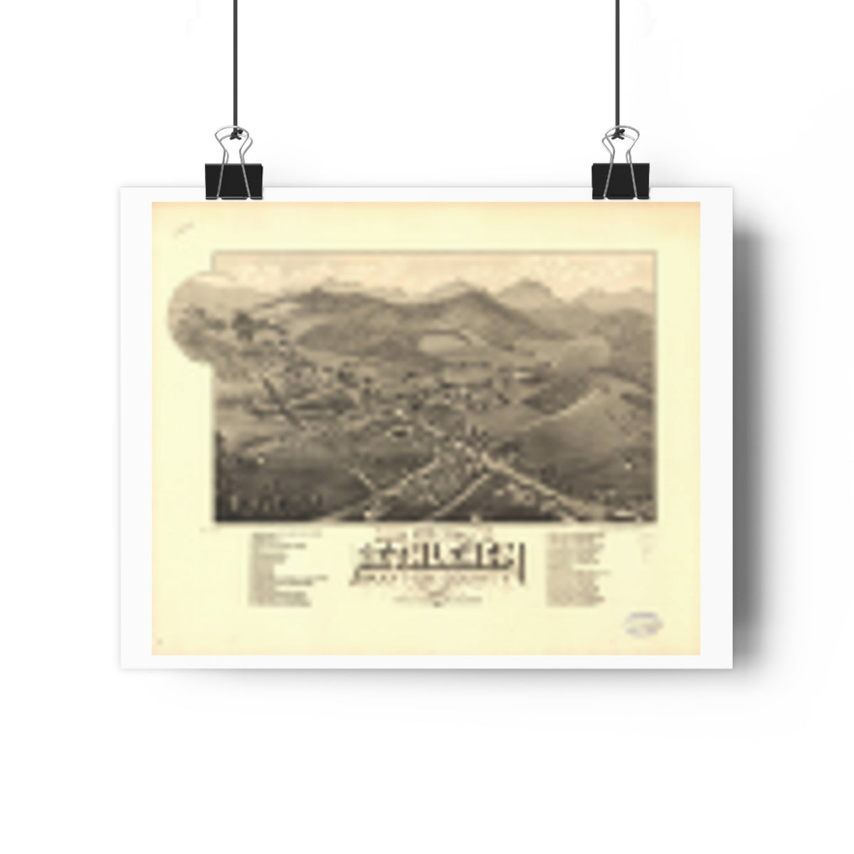 Bethlehem, New Hampshire 1883 — Bird's-Eye View Map Print