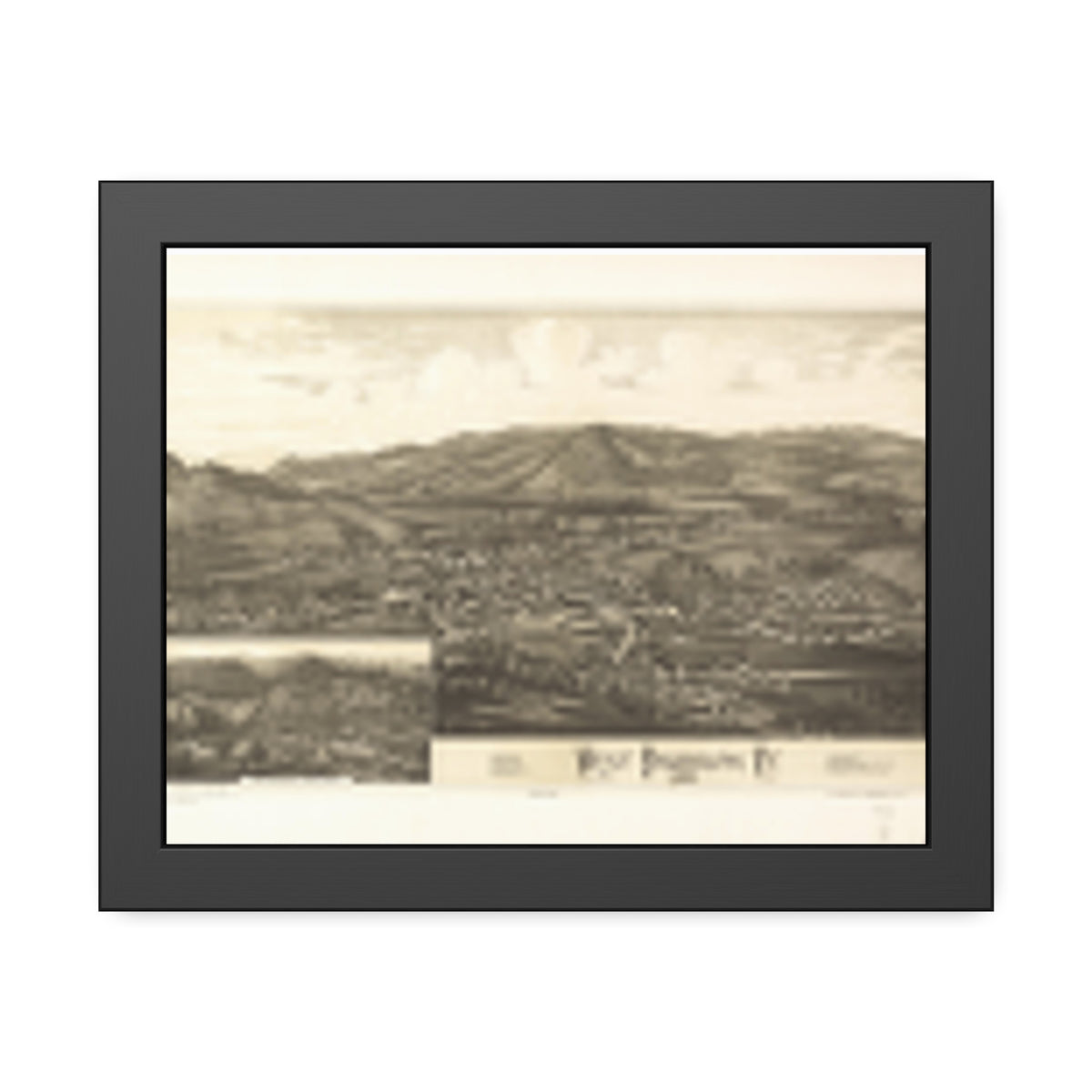 West Randolph, Vermont 1886 — Framed Bird's-Eye View Map