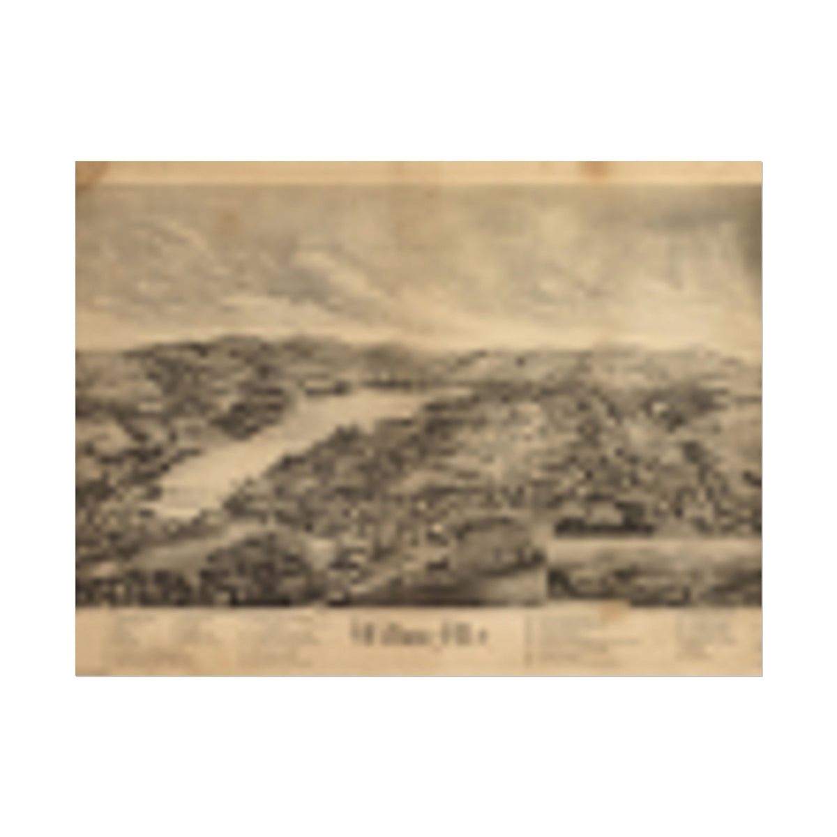 Wilton, Maine 1895 — Bird's-Eye View Map Print