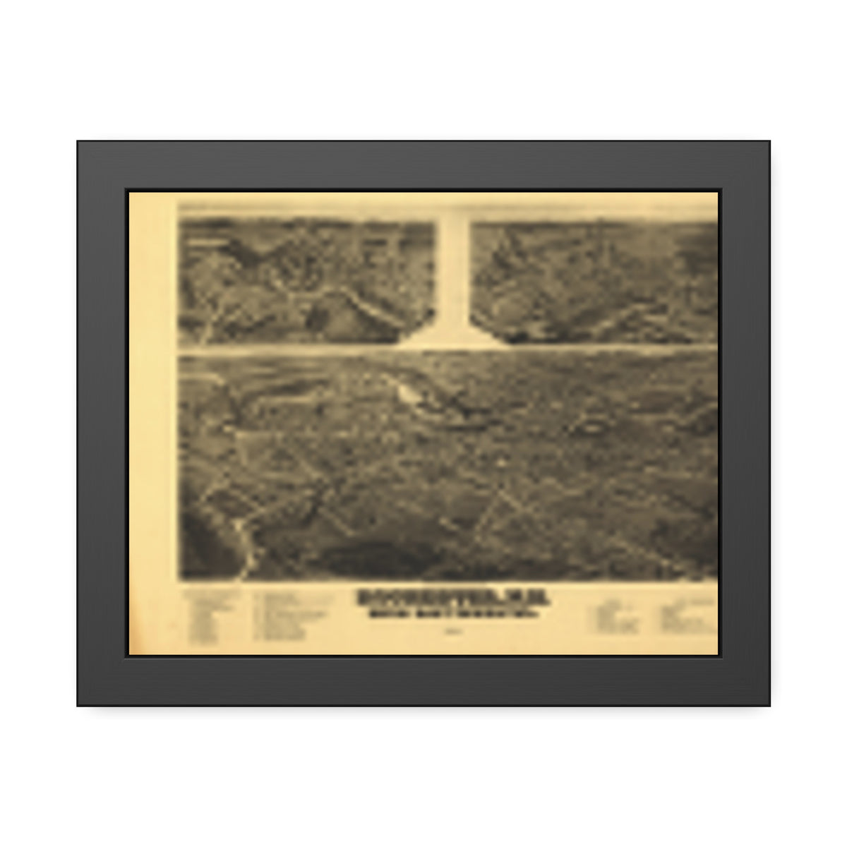 Rochester, New Hampshire 1884 — Framed Bird's-Eye View Map