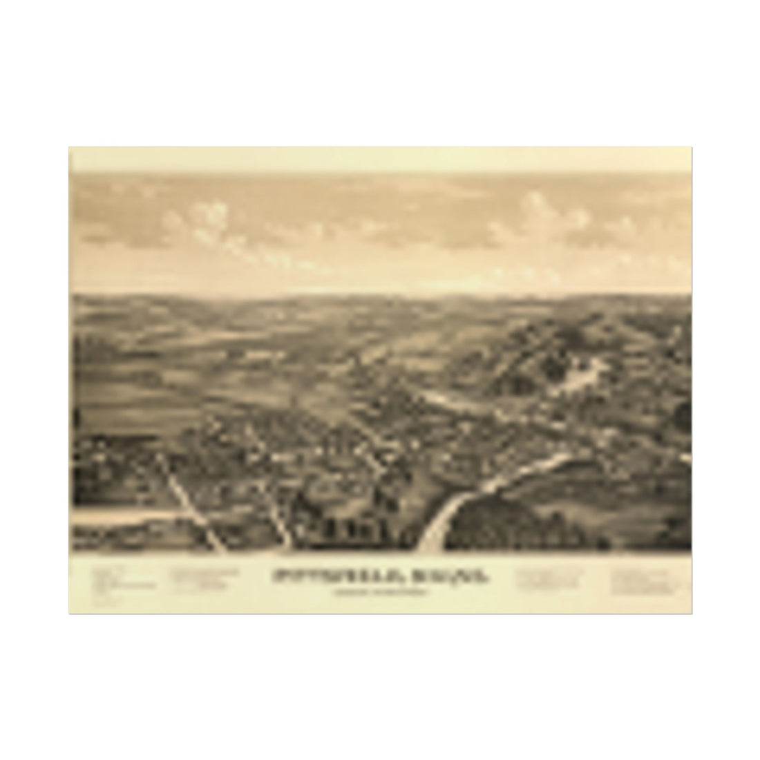 Pittsfield, Maine 1889 — Bird's-Eye View Map Print