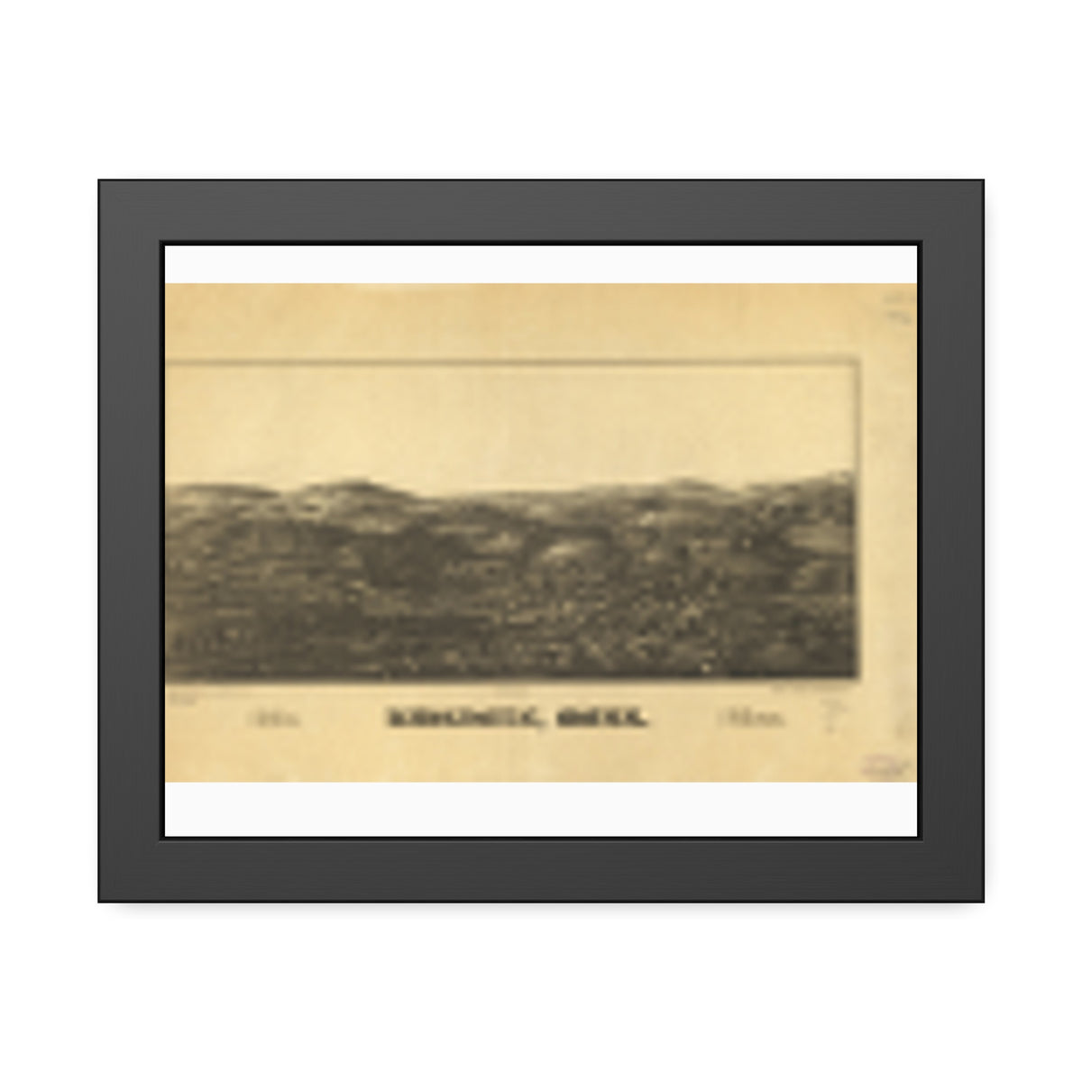Hinsdale, Massachusetts 1887 — Framed Bird's-Eye View Map