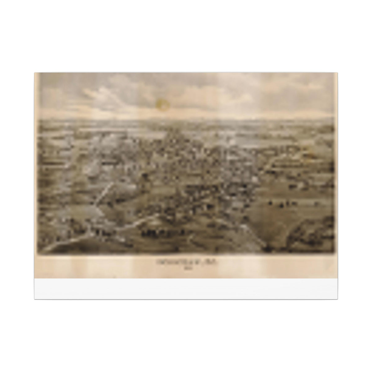 Kennebunk, Maine 1895 — Bird's-Eye View Map on Canvas