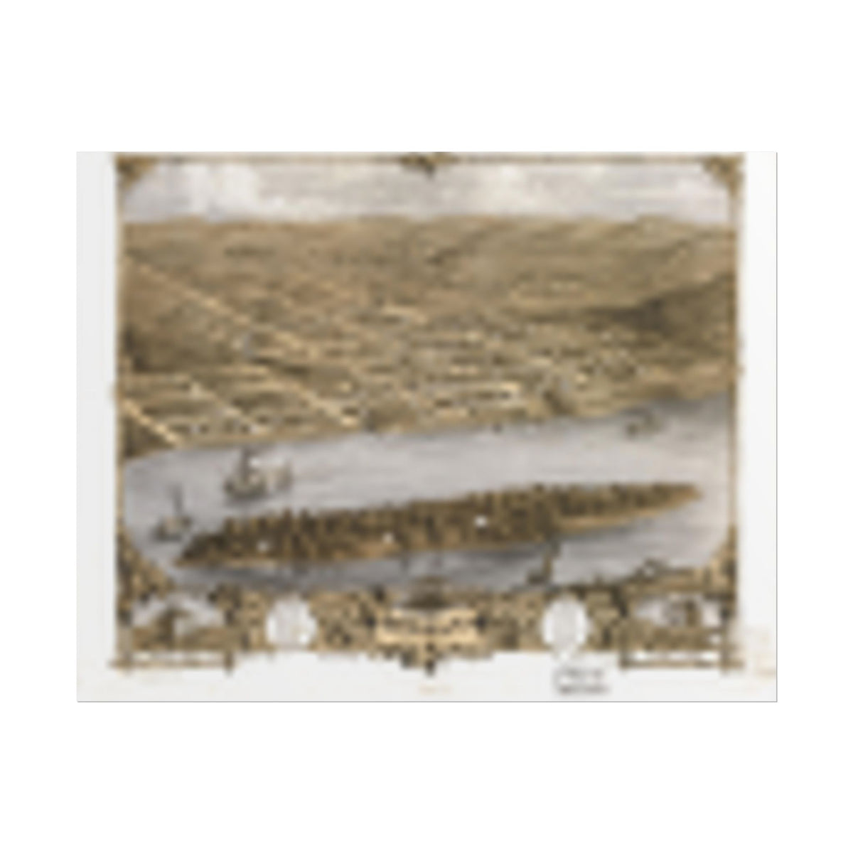 Hermann, Missouri 1869 — Bird's-Eye View Map Print