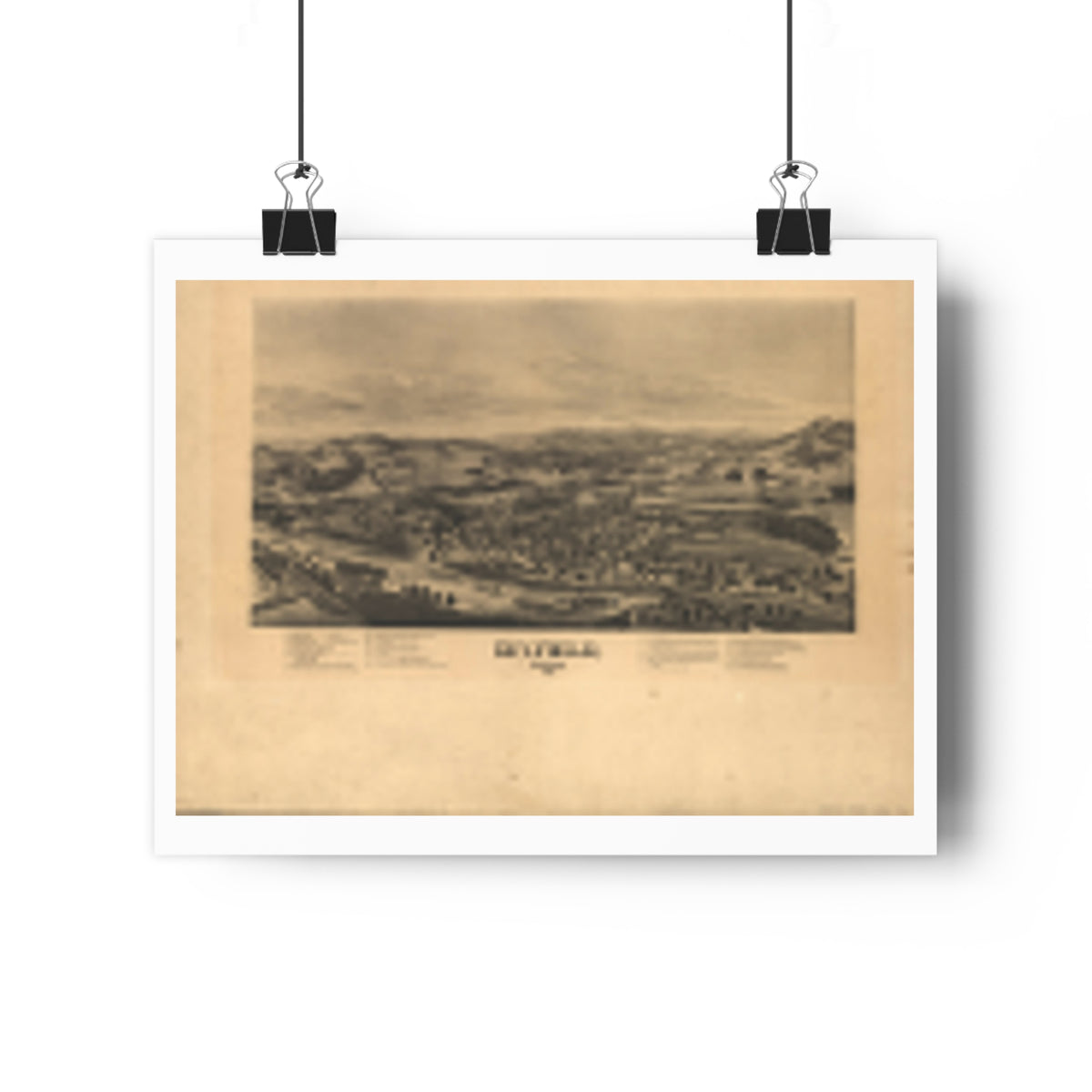 Dixfield, Maine 1896 — Bird's-Eye View Map Print
