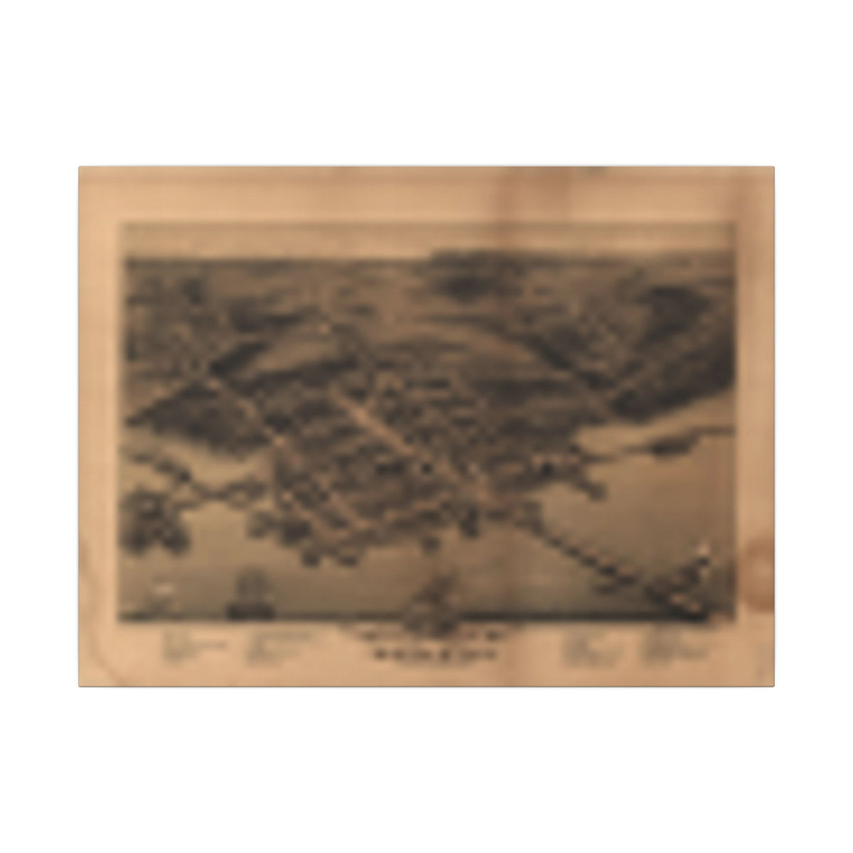 Wiscasset, Maine 1878 — Bird's-Eye View Map on Canvas
