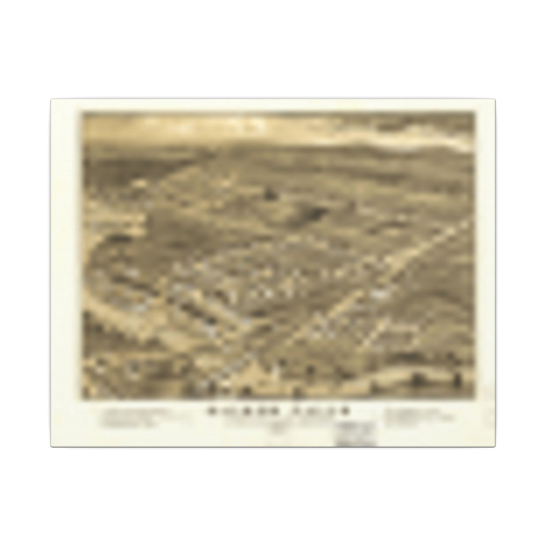 Rollinsford, New Hampshire 1877 — Bird's-Eye View Map on Canvas