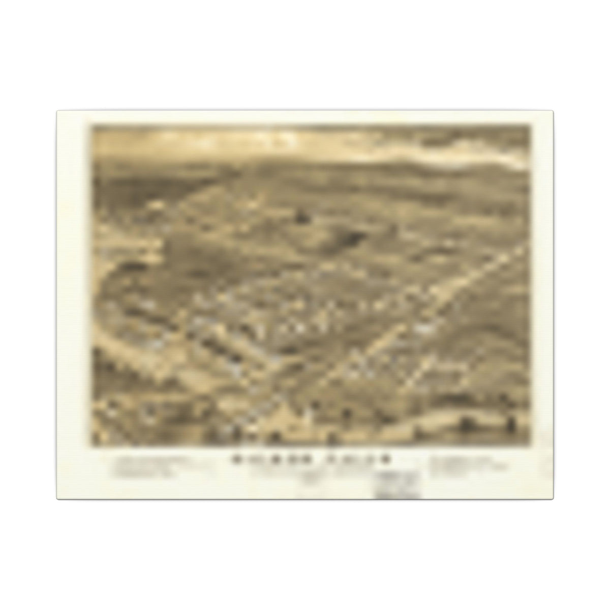 Rollinsford, New Hampshire 1877 — Bird's-Eye View Map on Canvas
