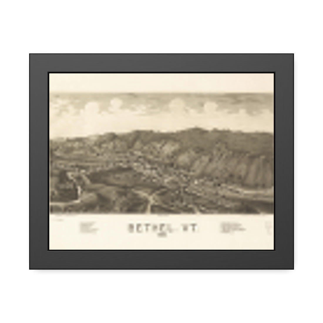 Bethel, Vermont 1886 — Framed Bird's-Eye View Map