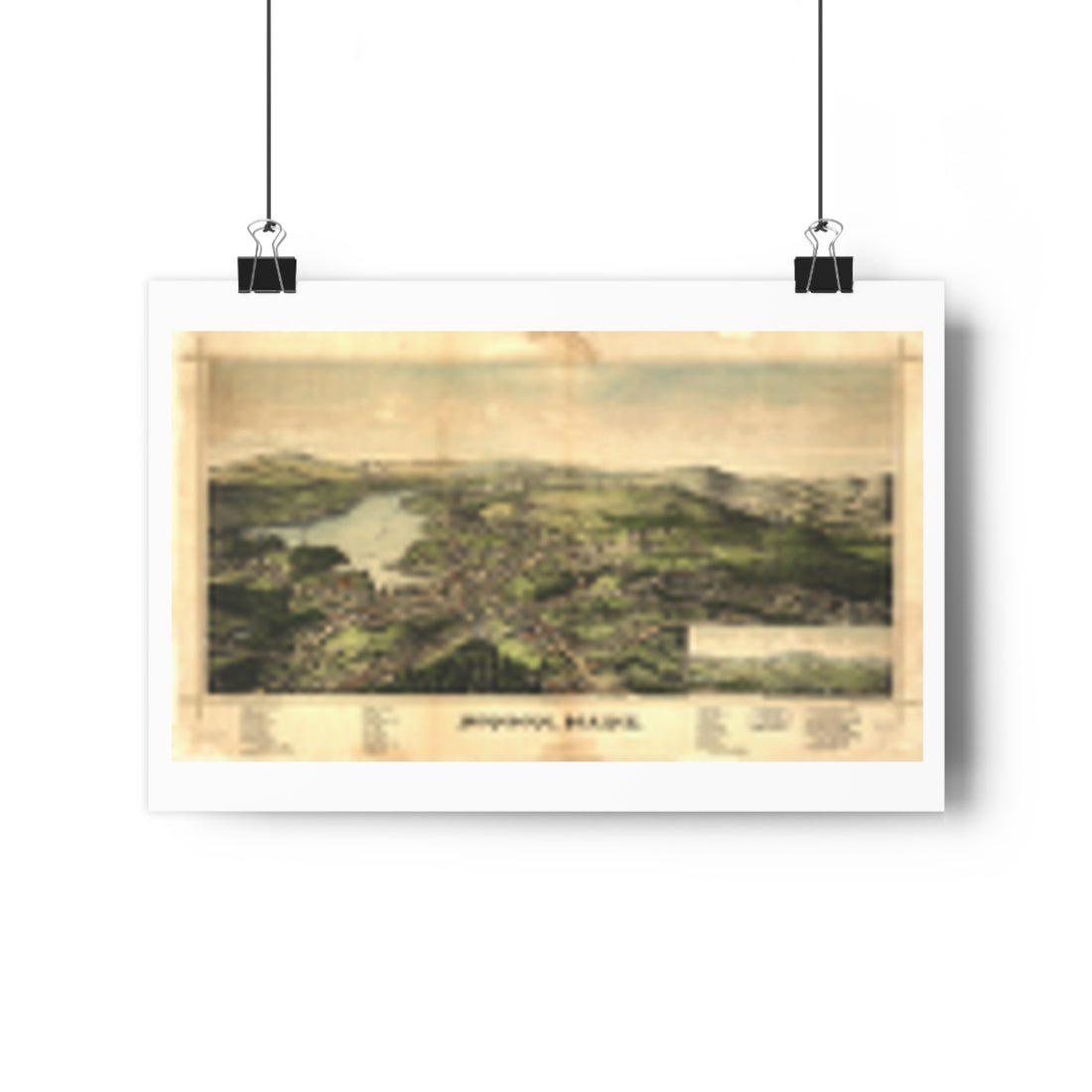Monson, Maine 1889 — Bird's-Eye View Map Print