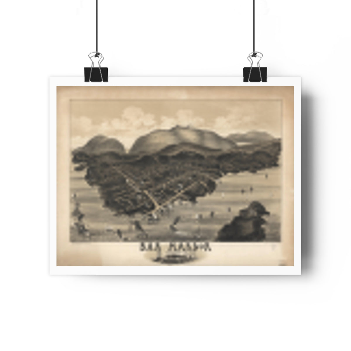Bar Harbor, Maine 1886 — Bird's-Eye View Map Print