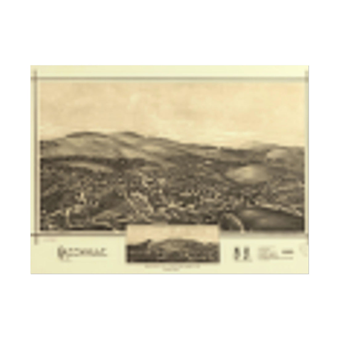 Greenville, New Hampshire 1886 — Bird's-Eye View Map Print