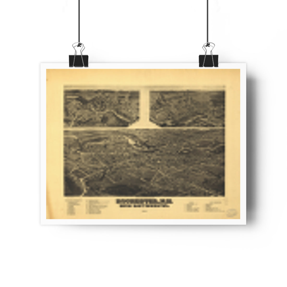 Rochester, New Hampshire 1884 — Bird's-Eye View Map Print