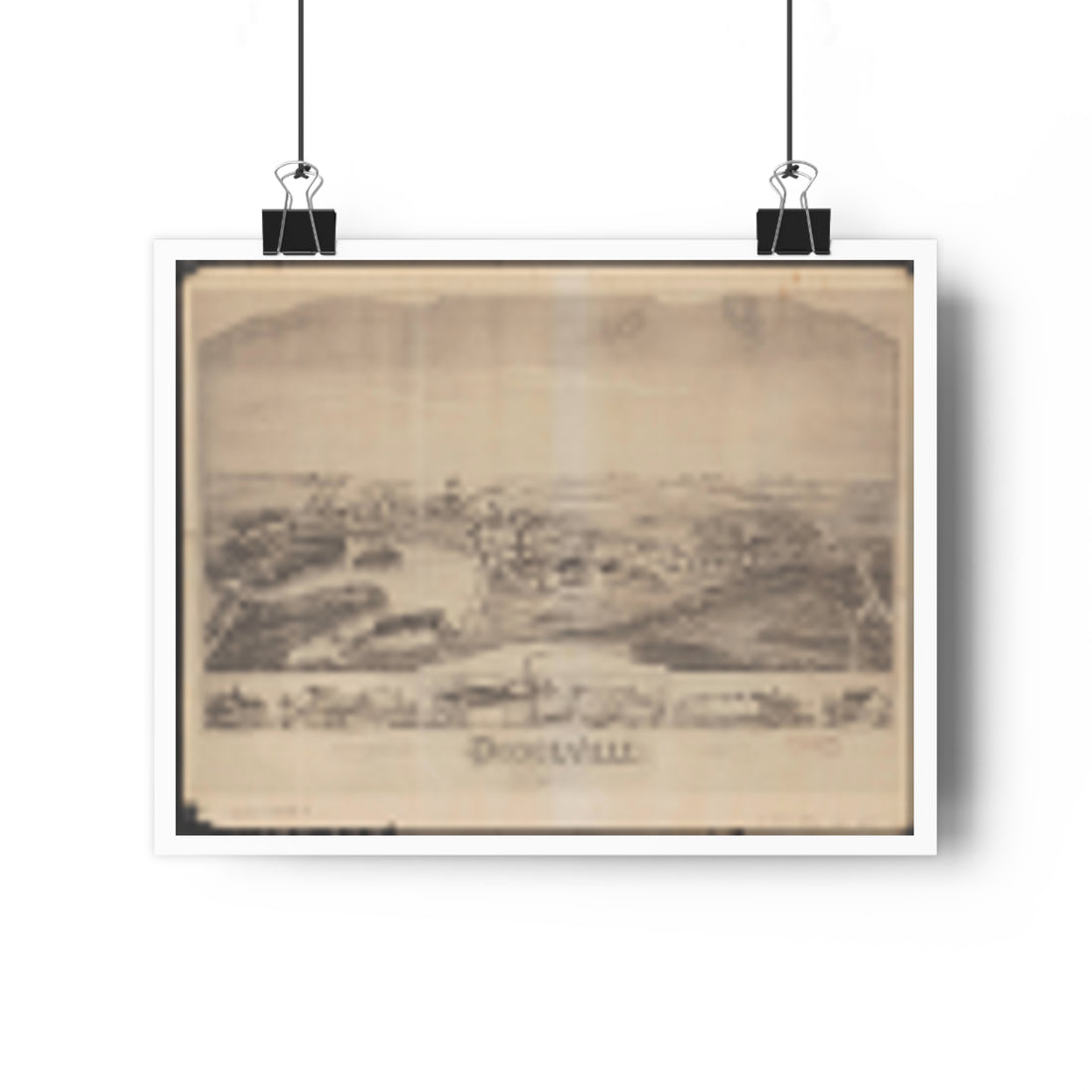 Attleboro, Massachusetts 1891 — Bird's-Eye View Map Print
