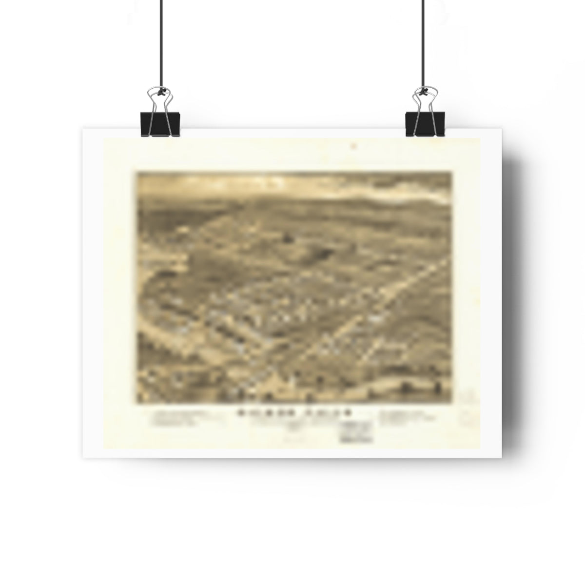 Rollinsford, New Hampshire 1877 — Bird's-Eye View Map Print