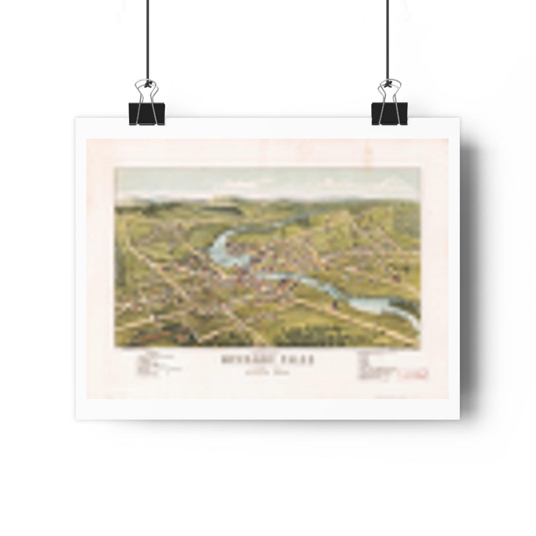 Mechanic Falls, Maine 1878 — Bird's-Eye View Map Print
