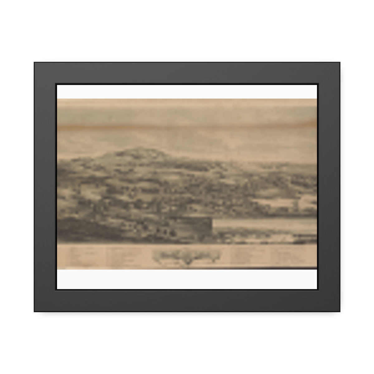 Blue Hill, Maine 1896 — Framed Bird's-Eye View Map