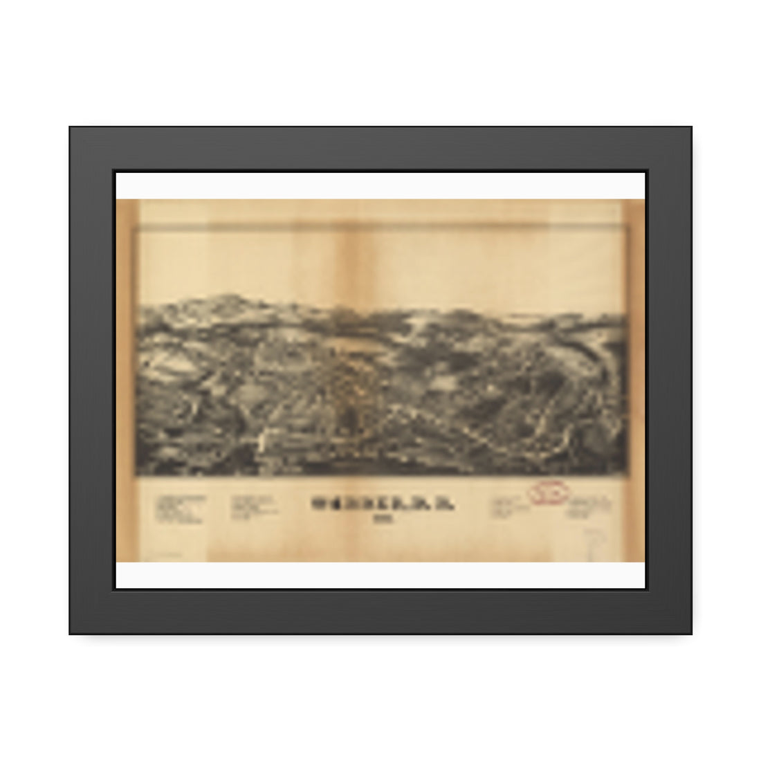 Warner, New Hampshire 1877 — Framed Bird's-Eye View Map