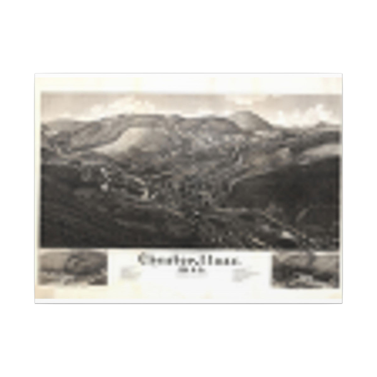 Chester, Massachusetts 1885 — Bird's-Eye View Map on Canvas