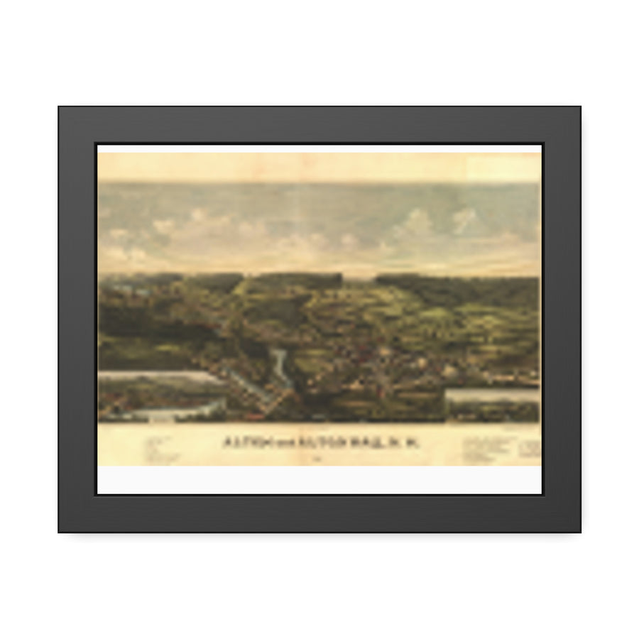 Alton, New Hampshire 1888 — Framed Bird's-Eye View Map