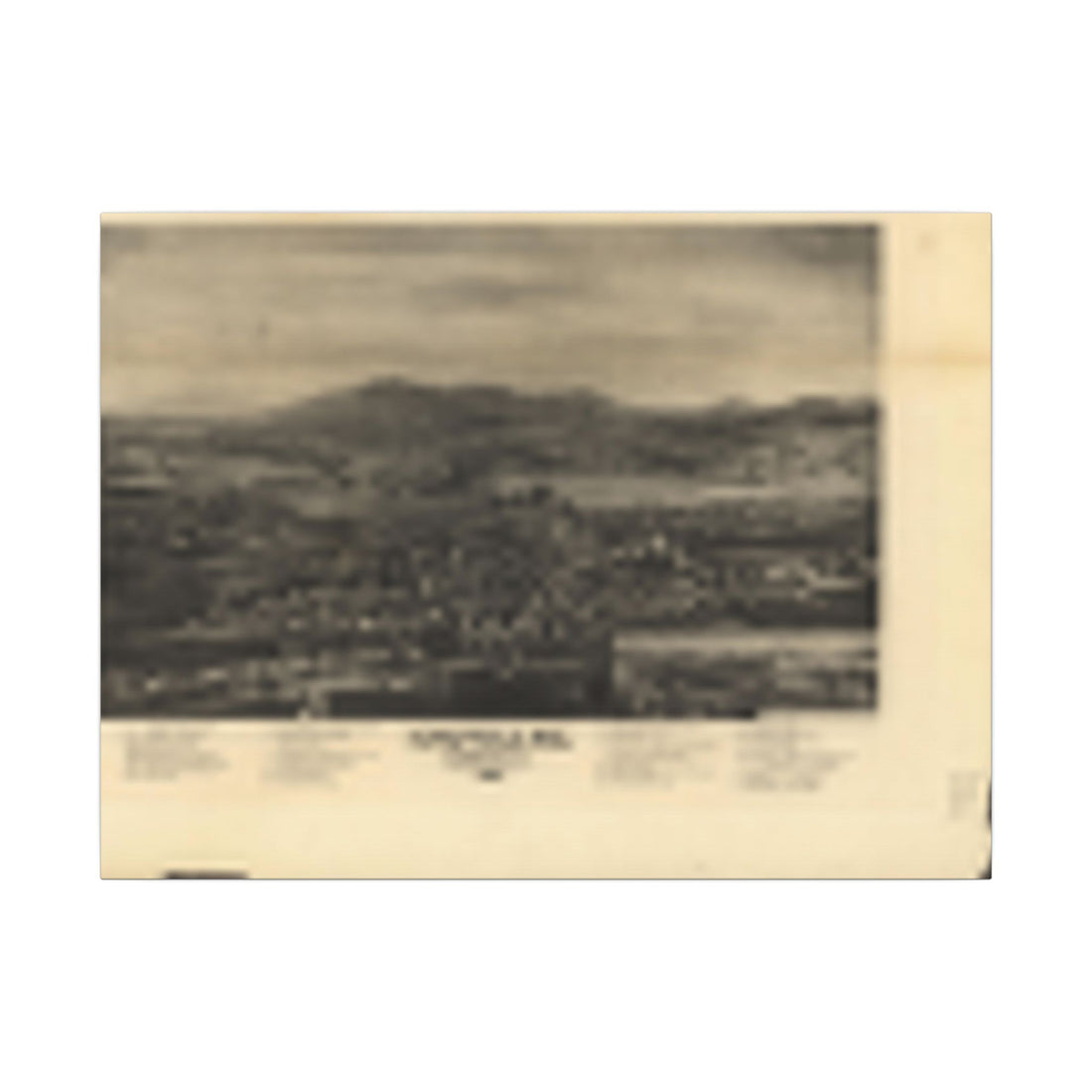 Kingfield, Maine 1895 — Bird's-Eye View Map on Canvas