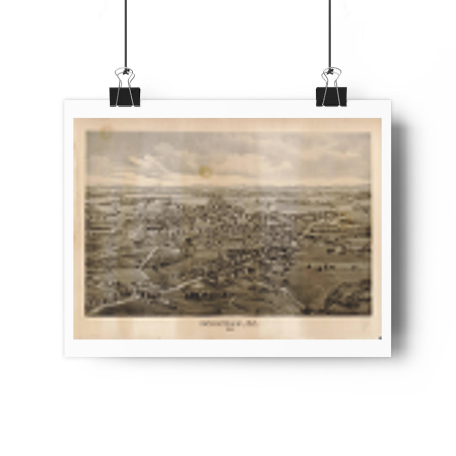 Kennebunk, Maine 1895 — Bird's-Eye View Map Print