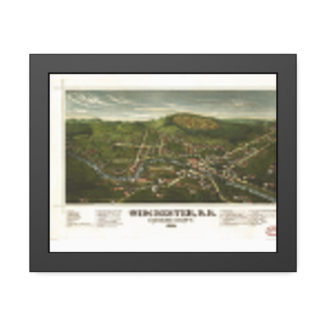 Winchester, New Hampshire 1887 — Framed Bird's-Eye View Map