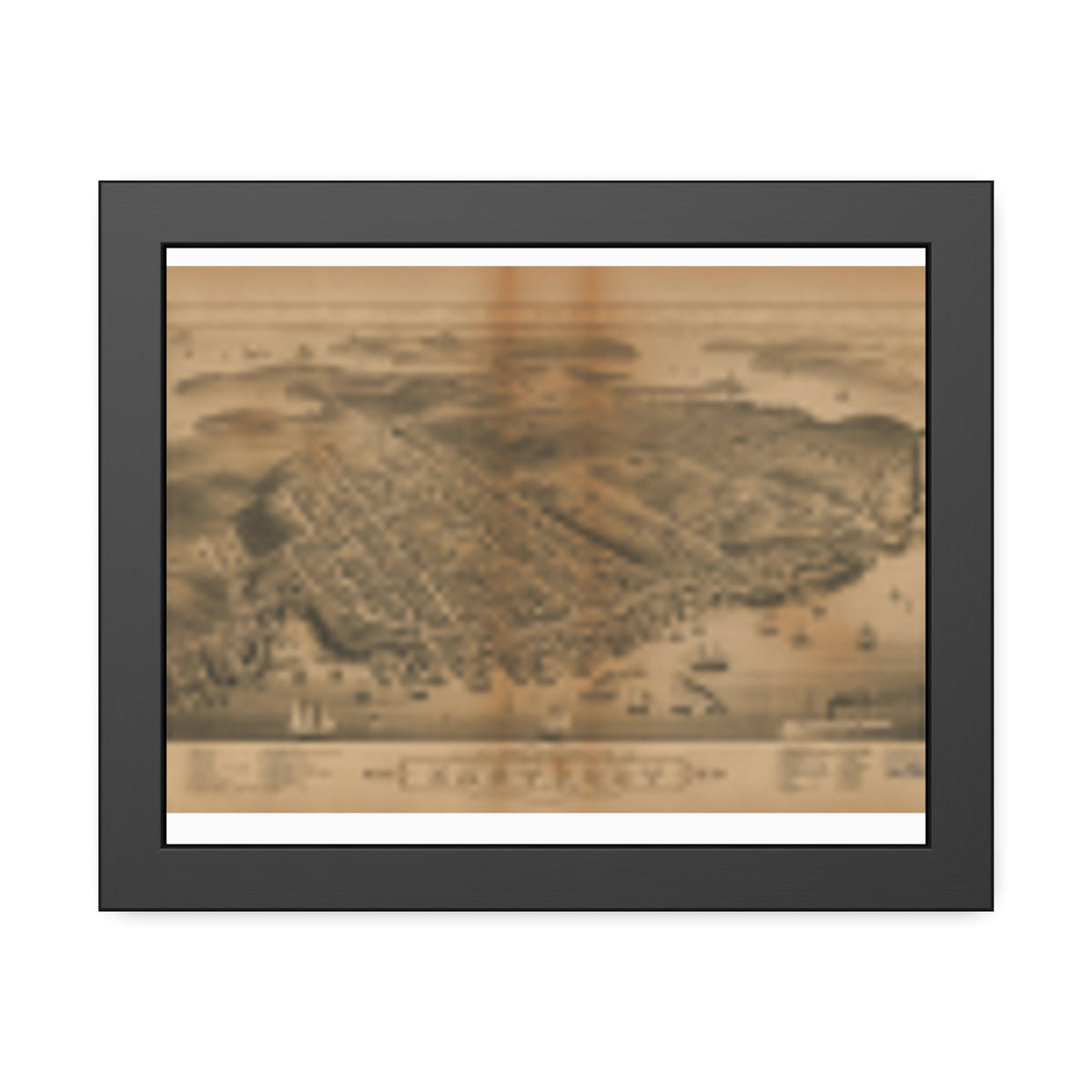 Eastport, Maine 1879 — Framed Bird's-Eye View Map