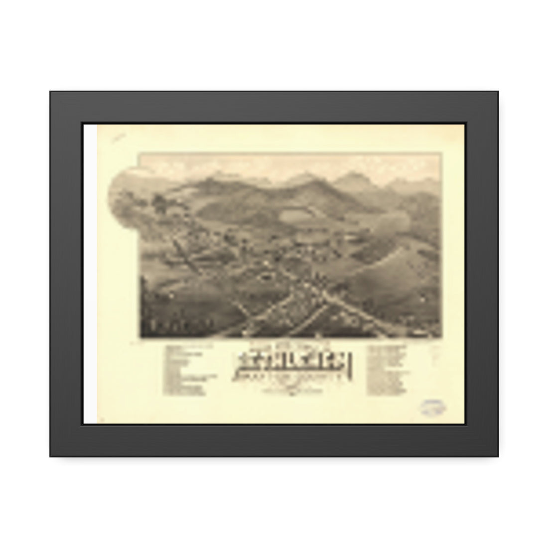 Bethlehem, New Hampshire 1883 — Framed Bird's-Eye View Map