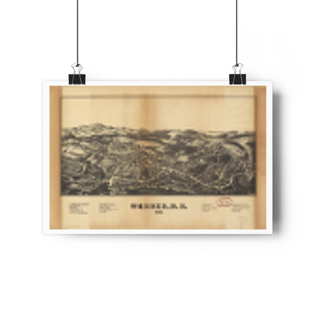 Warner, New Hampshire 1877 — Bird's-Eye View Map Print