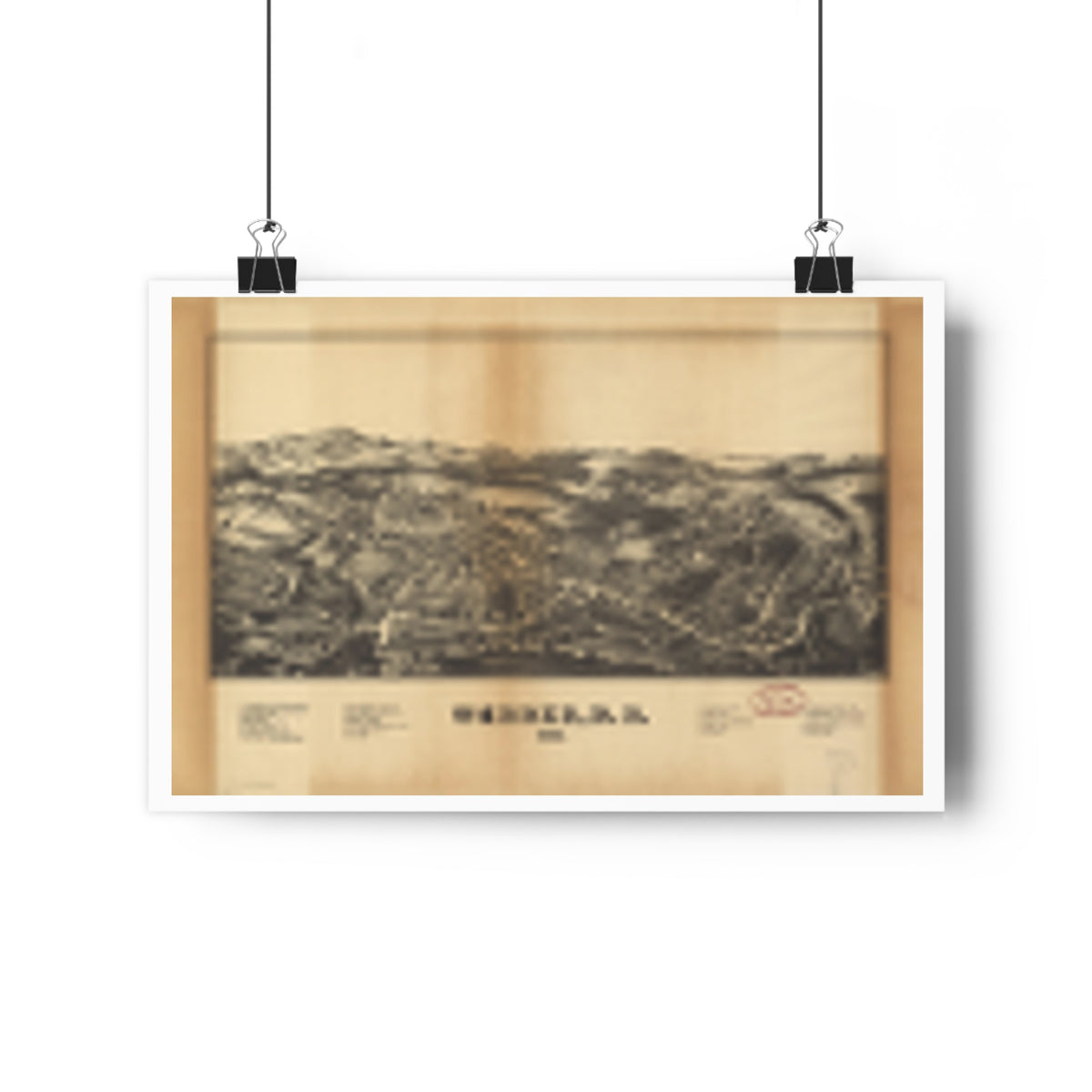 Warner, New Hampshire 1877 — Bird's-Eye View Map Print