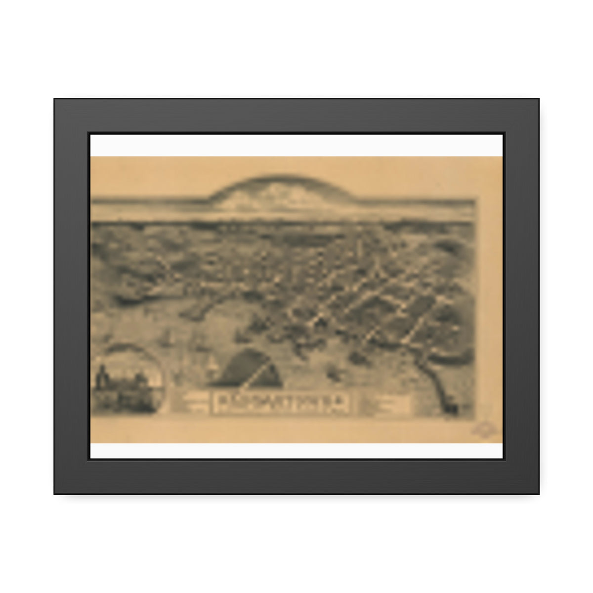 Edgartown, Massachusetts 1886 — Framed Bird's-Eye View Map