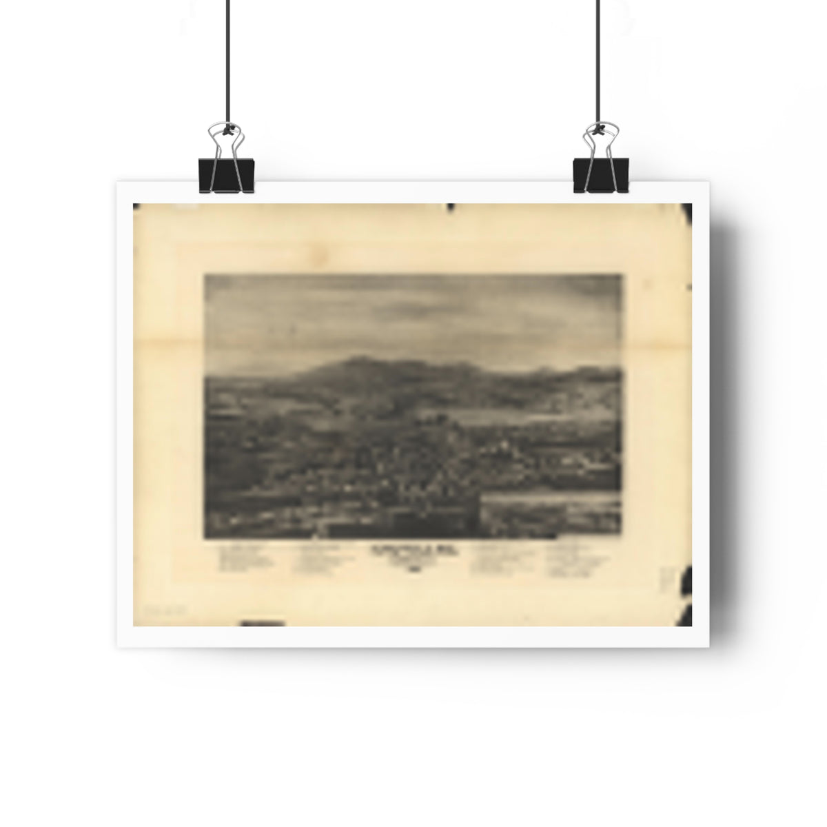 Kingfield, Maine 1895 — Bird's-Eye View Map Print
