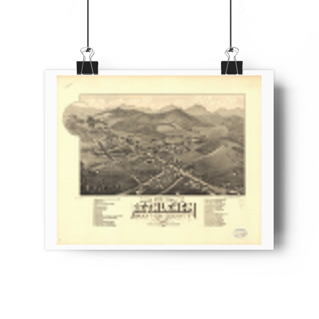 Bethlehem, New Hampshire 1883 — Bird's-Eye View Map Print